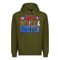 Army Green red white and boujee billie wilder Premium Hoodie - texasbilliewilder