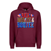 Burgundy red white and boujee billie wilder Premium Hoodie - texasbilliewilder