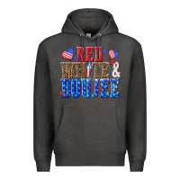 Charcoal Heather red white and boujee billie wilder Premium Hoodie - texasbilliewilder