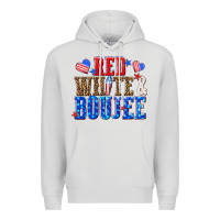 Dove Grey red white and boujee billie wilder Premium Hoodie - texasbilliewilder