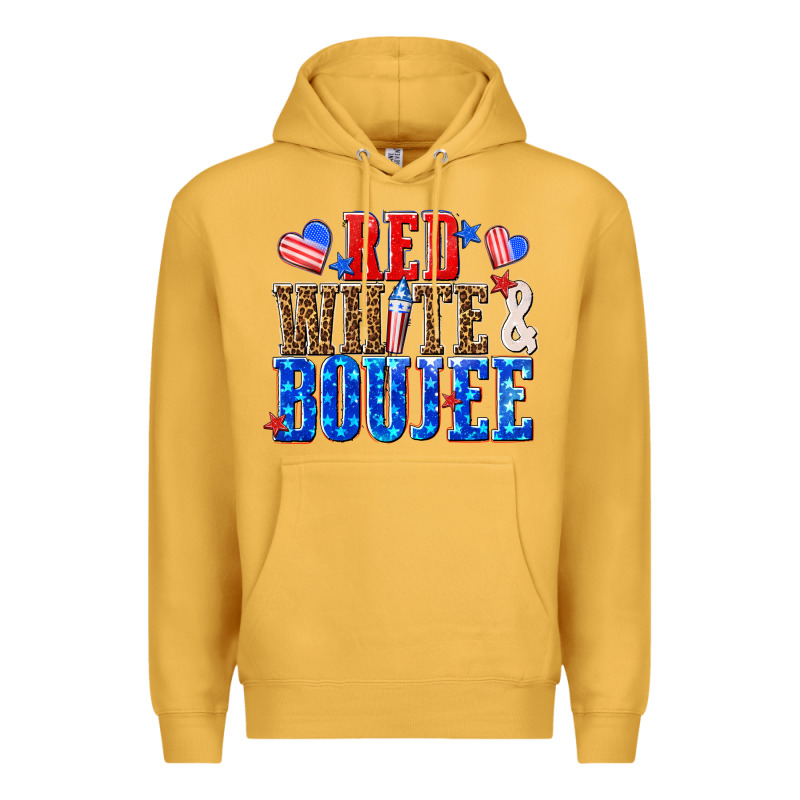 Red White And Boujee Billie Wilder Premium Hoodie by texasbilliewilder | Teevron
