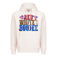 Pale Pink red white and boujee billie wilder Premium Hoodie - texasbilliewilder