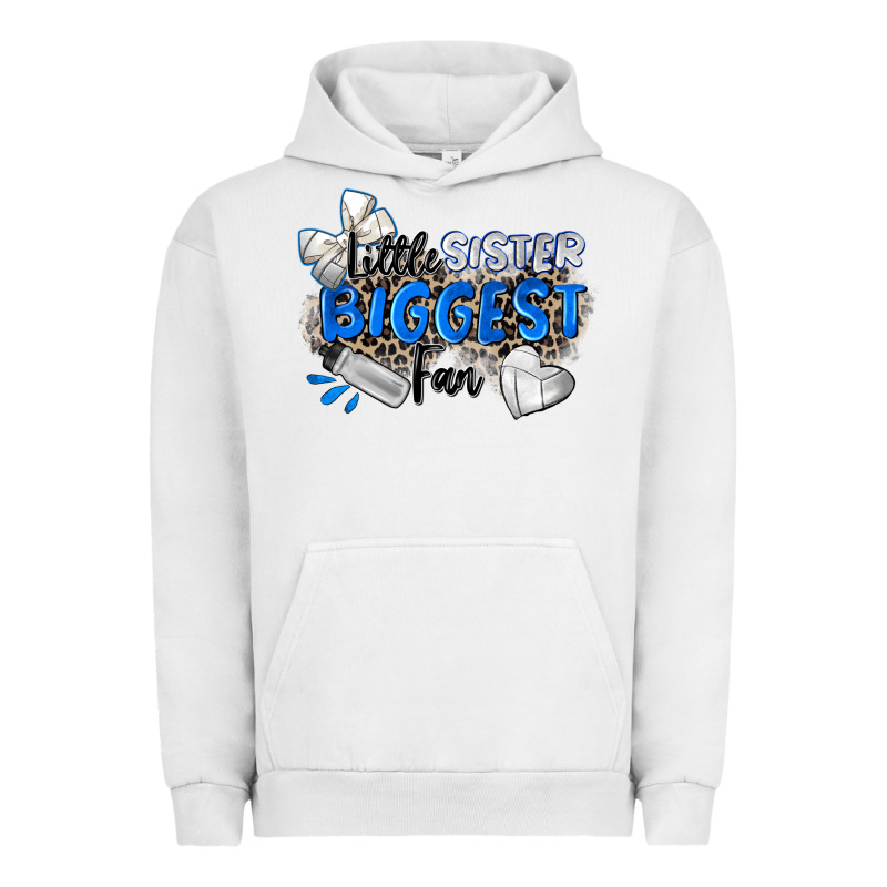 Little Sister Biggest Fan Volleyball Urban Hoodie by Zillion Design Studio | Teevron