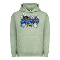 Pigment Oil Green little sister biggest fan volleyball Urban Hoodie - Zillion Design Studio