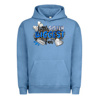 Pigment Pebble Blue little sister biggest fan volleyball Urban Hoodie - Zillion Design Studio