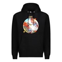 Black christmas baseball Premium Hoodie - Zillion Design Studio