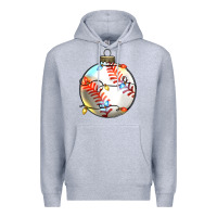 Heather Grey christmas baseball Premium Hoodie - Zillion Design Studio