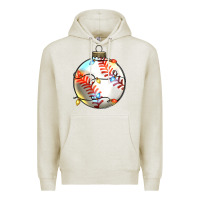 Oatmeal Heather christmas baseball Premium Hoodie - Zillion Design Studio