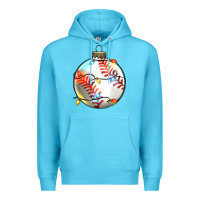 Ocean Blue christmas baseball Premium Hoodie - Zillion Design Studio