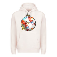 Pale Pink christmas baseball Premium Hoodie - Zillion Design Studio