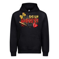 Black little sister biggest fan softball Urban Hoodie - Zillion Design Studio