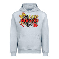Heather Grey little sister biggest fan softball Urban Hoodie - Zillion Design Studio