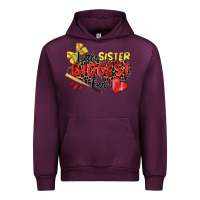 Mauve Wine little sister biggest fan softball Urban Hoodie - Zillion Design Studio