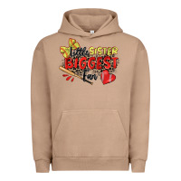 Pigment Burro little sister biggest fan softball Urban Hoodie - Zillion Design Studio