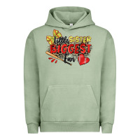Pigment Oil Green little sister biggest fan softball Urban Hoodie - Zillion Design Studio