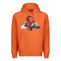 Carrot asian dragon and ocean waves Premium Hoodie - RanaPortraitStore
