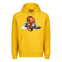 Lemon asian dragon and ocean waves Premium Hoodie - RanaPortraitStore