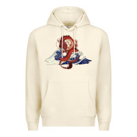 Sandshell asian dragon and ocean waves Premium Hoodie - RanaPortraitStore