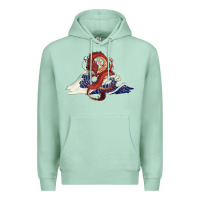 Seafoam asian dragon and ocean waves Premium Hoodie - RanaPortraitStore
