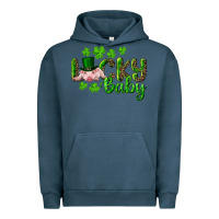 Pigment Midnight Navy Lucky Baby With Pig Urban Hoodie - RanaPortraitStore