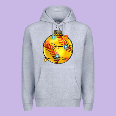 Christmas Softball Premium Hoodie Designed By Zillion Design Studio