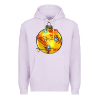 Lilac christmas softball Premium Hoodie - Zillion Design Studio