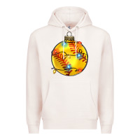 Pale Pink christmas softball Premium Hoodie - Zillion Design Studio