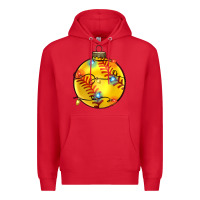Red christmas softball Premium Hoodie - Zillion Design Studio