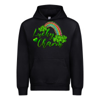 Black Lucky charm rainbow and shamrocks Urban Hoodie - RanaPortraitStore