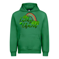 Emerald Lucky charm rainbow and shamrocks Urban Hoodie - RanaPortraitStore