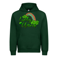 Forest Green Lucky charm rainbow and shamrocks Urban Hoodie - RanaPortraitStore
