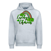 Heather Grey Lucky charm rainbow and shamrocks Urban Hoodie - RanaPortraitStore