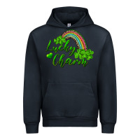 Navy Lucky charm rainbow and shamrocks Urban Hoodie - RanaPortraitStore