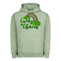 Pigment Oil Green Lucky charm rainbow and shamrocks Urban Hoodie - RanaPortraitStore