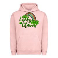 Pigment Salmon Lucky charm rainbow and shamrocks Urban Hoodie - RanaPortraitStore