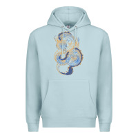 Blue Mist blue and orange dragon Premium Hoodie - RanaPortraitStore