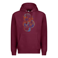 Burgundy blue and orange dragon Premium Hoodie - RanaPortraitStore