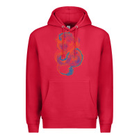 Cardinal blue and orange dragon Premium Hoodie - RanaPortraitStore