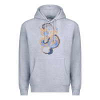 Heather Grey blue and orange dragon Premium Hoodie - RanaPortraitStore