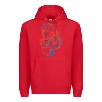 Red blue and orange dragon Premium Hoodie - RanaPortraitStore