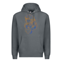 Rock blue and orange dragon Premium Hoodie - RanaPortraitStore