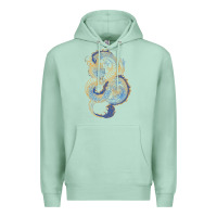 Seafoam blue and orange dragon Premium Hoodie - RanaPortraitStore