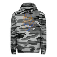 Slate Camo blue and orange dragon Premium Hoodie - RanaPortraitStore