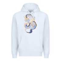 White blue and orange dragon Premium Hoodie - RanaPortraitStore
