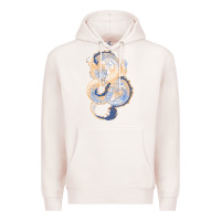 Pale Pink blue and orange dragon Premium Hoodie - RanaPortraitStore