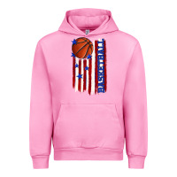 Fuchsia Pink basketball american flag Urban Hoodie - texasbilliewilder