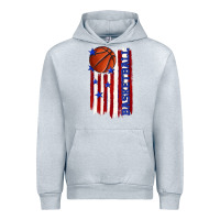 Heather Grey basketball american flag Urban Hoodie - texasbilliewilder