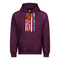 Mauve Wine basketball american flag Urban Hoodie - texasbilliewilder