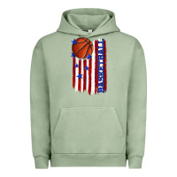 Pigment Oil Green basketball american flag Urban Hoodie - texasbilliewilder