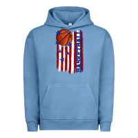 Pigment Pebble Blue basketball american flag Urban Hoodie - texasbilliewilder